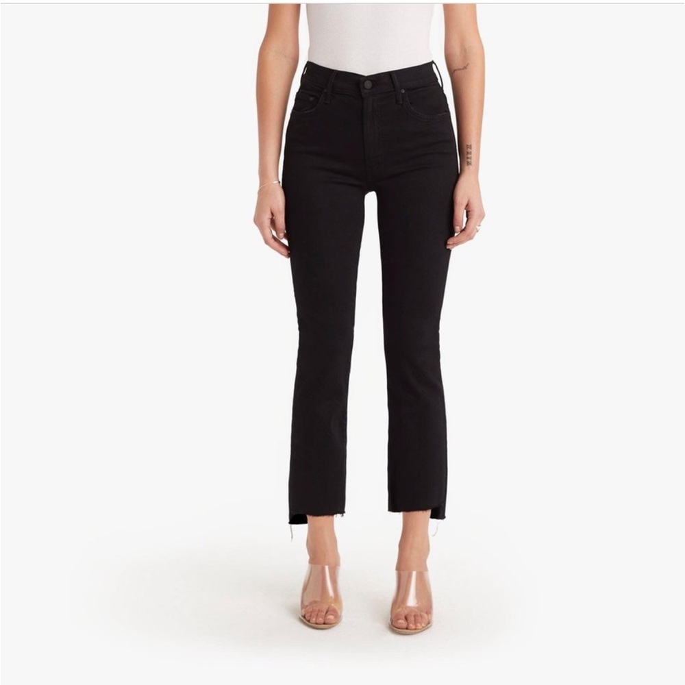 MOTHER Insider Crop Step Fray Jeans in Not Guilty Wash Sz 26